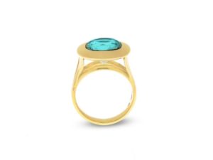 Cushion Paraiba Tourmaline Ring