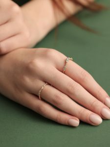 Wishbone Diamond Ring