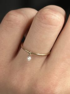 Floating Pierced Diamond Band Ring