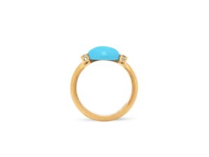 Sleeping Beauty Turquoise Diamonds Ring
