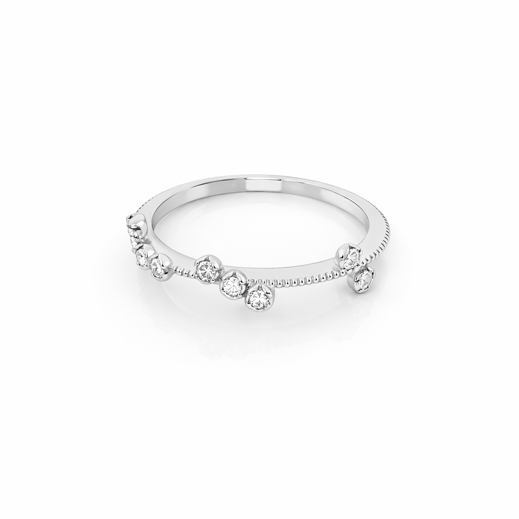 Confetti Scattered Diamonds Ring