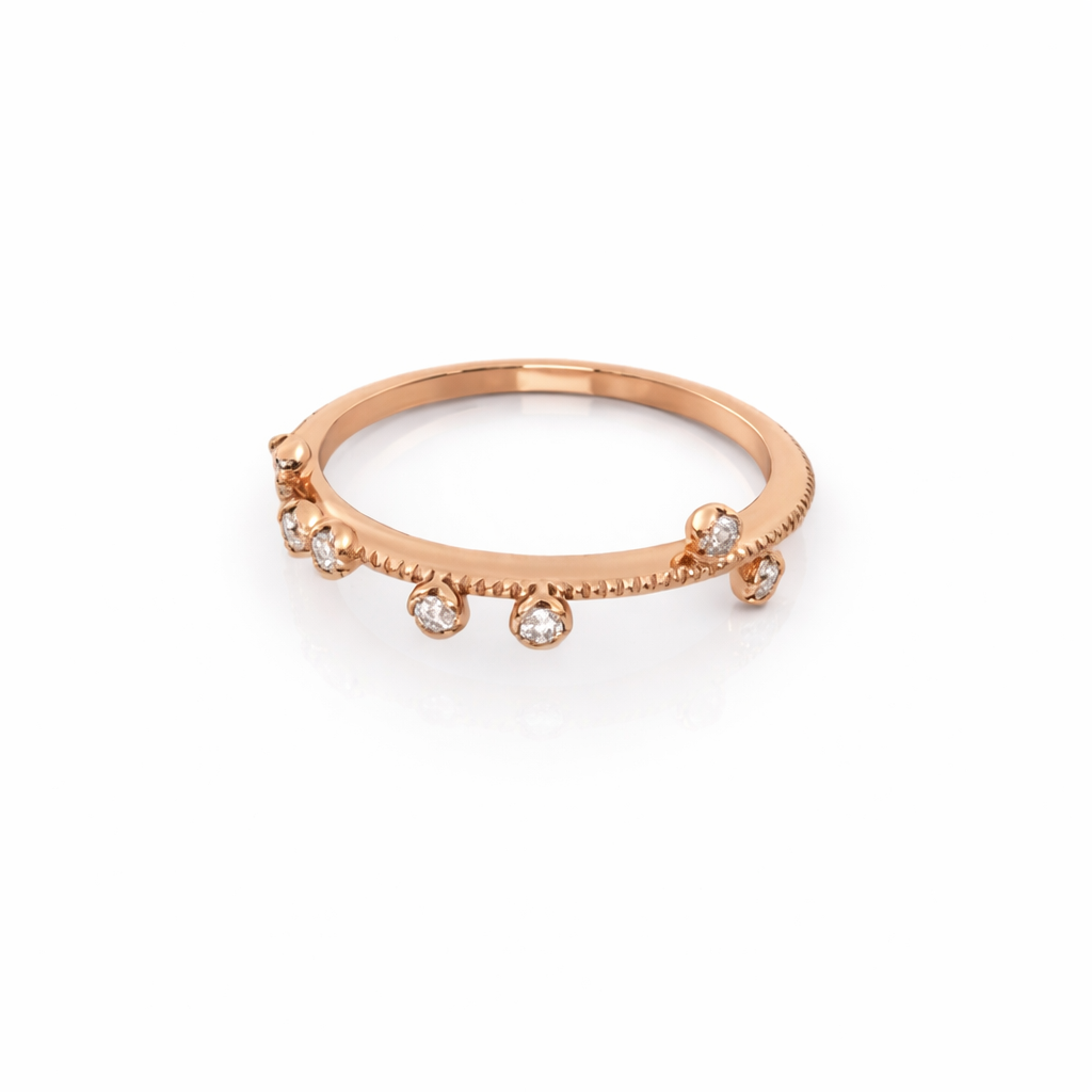 Confetti Scattered Diamonds Ring