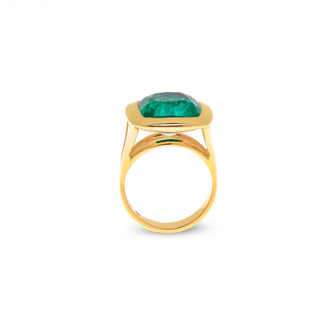 Cushion Emerald Ring