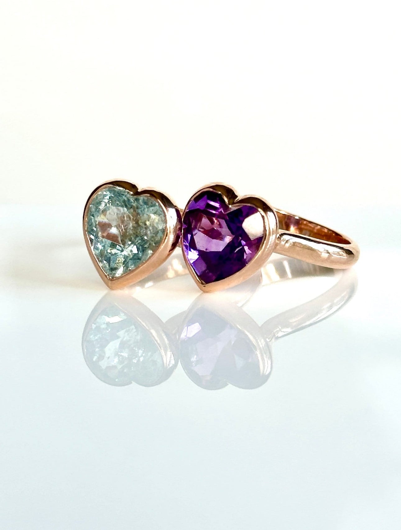 Amethyst Heart Ring