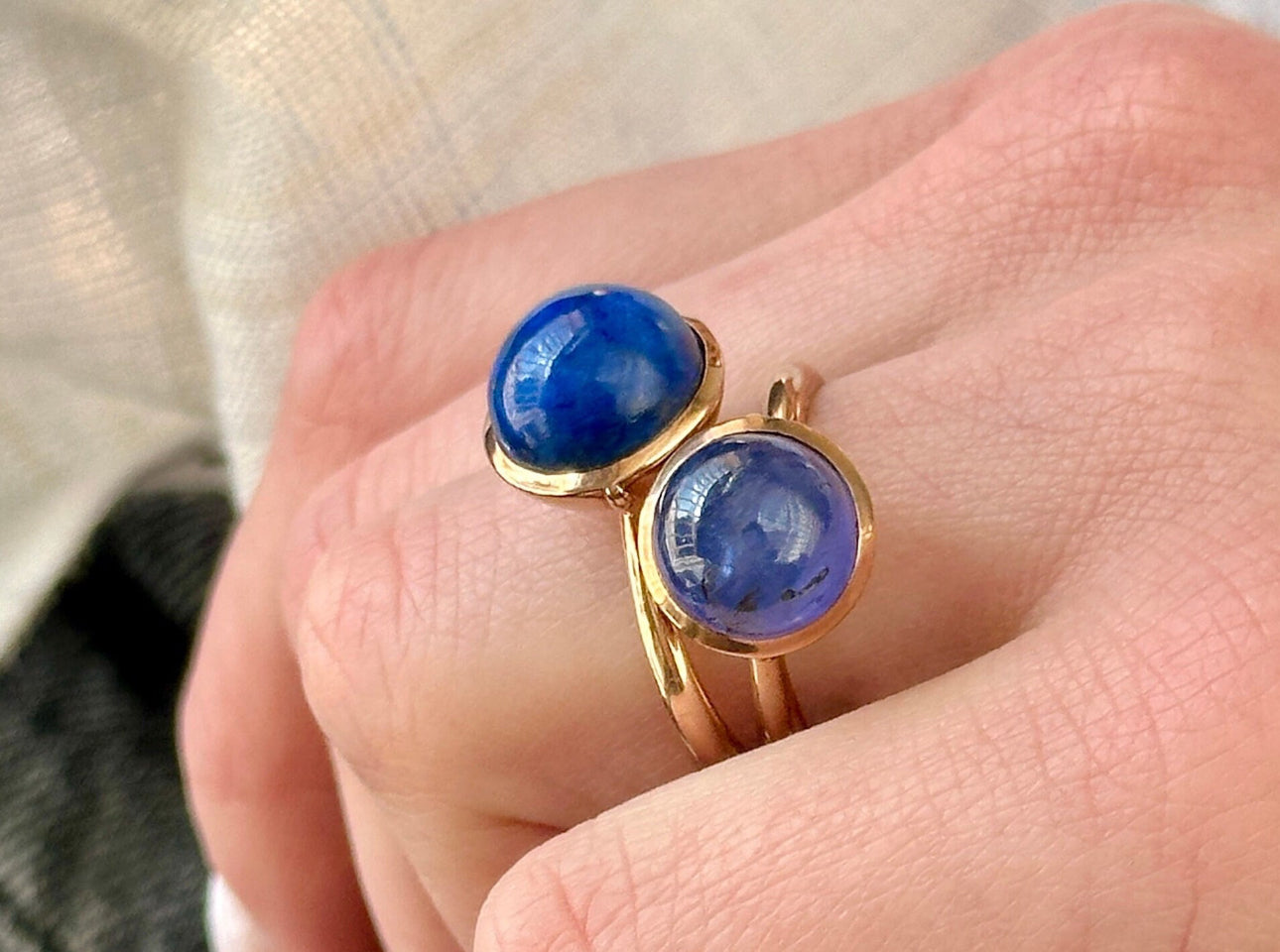 Blue Tourmaline Large Sphere Ring