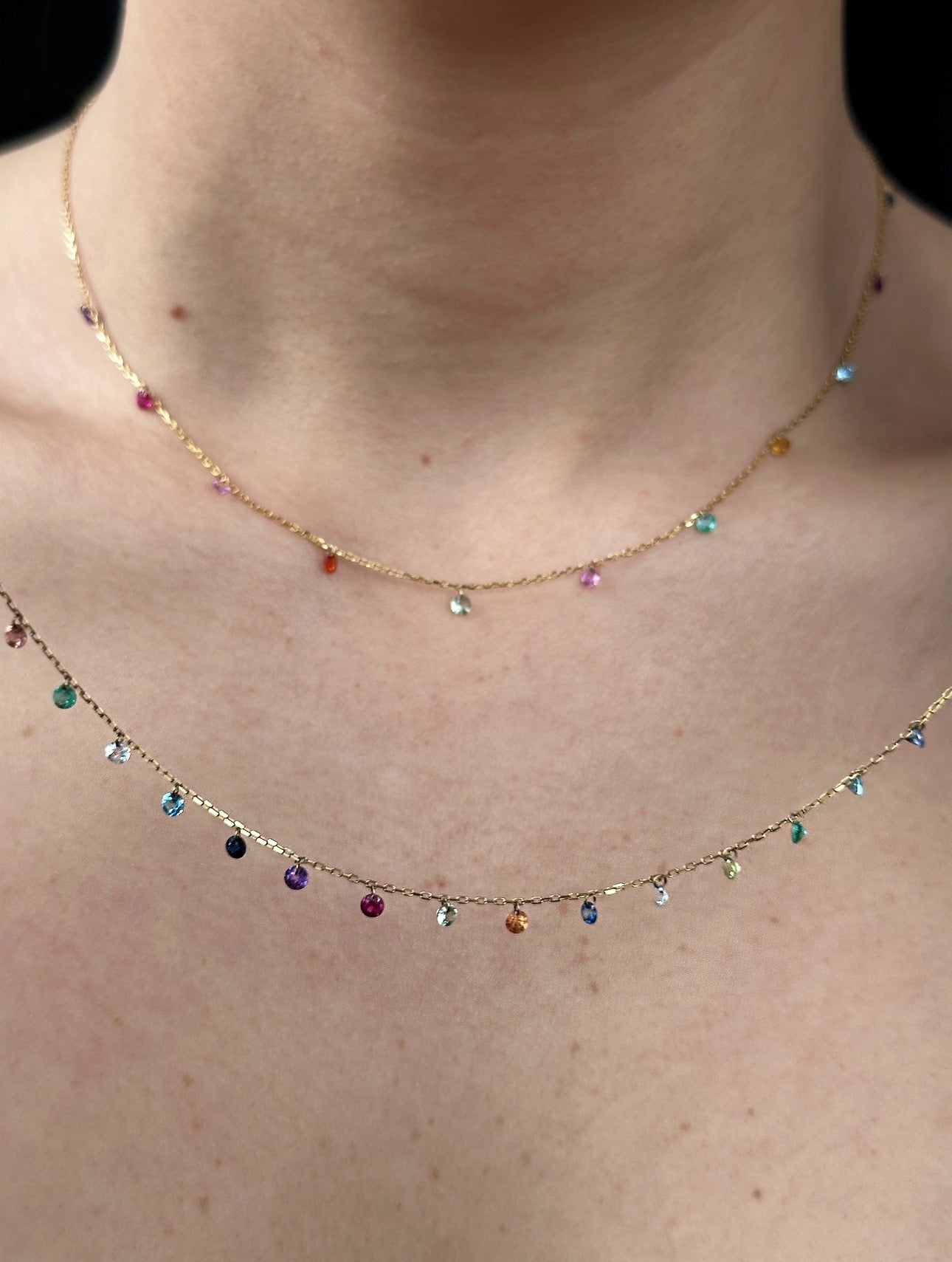 Assorted Set Free Gemstones Necklace