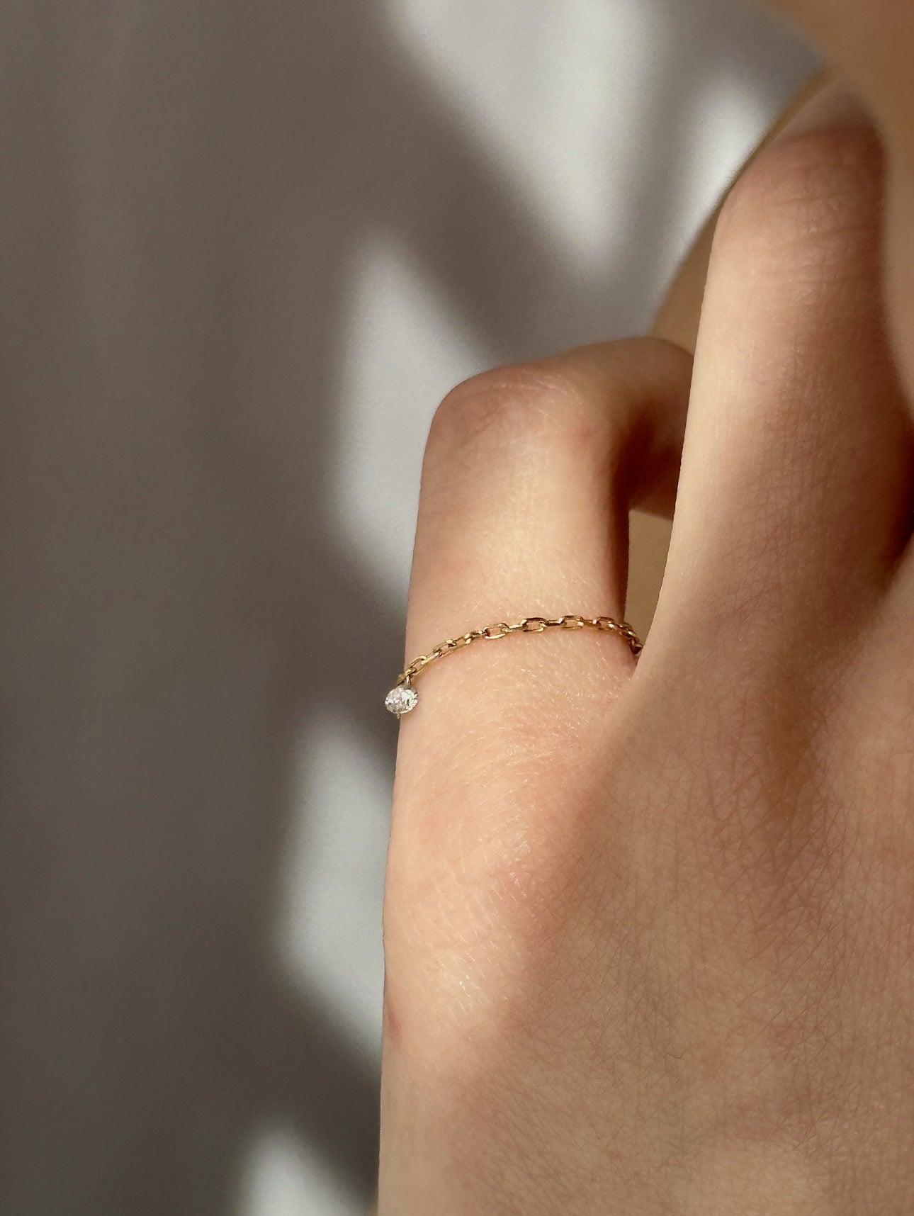 Floating Set Free Solitaire Brilliant Cut Diamond Ring