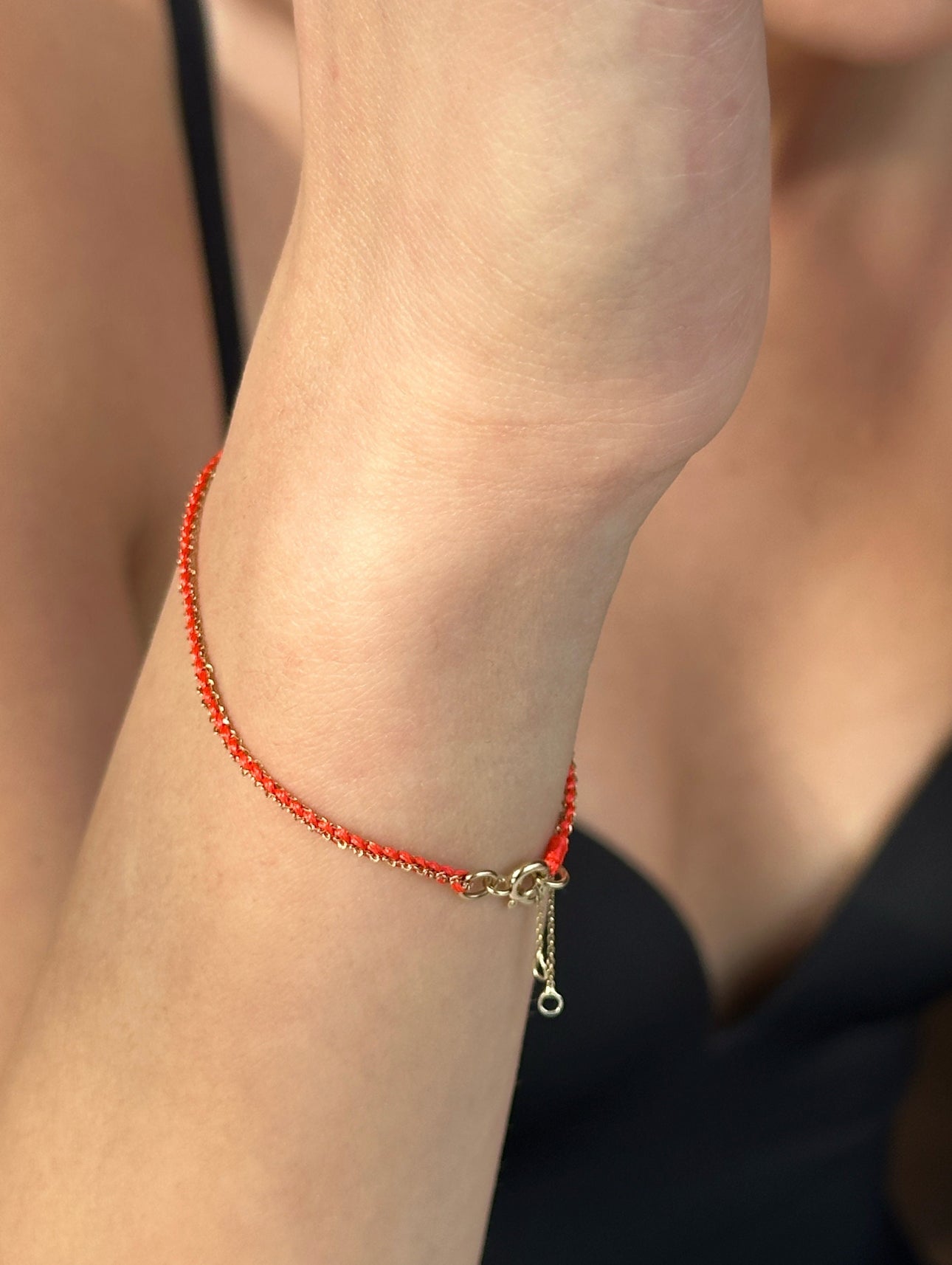 Sunrays Silk Solid Gold Chain Woven Bracelet