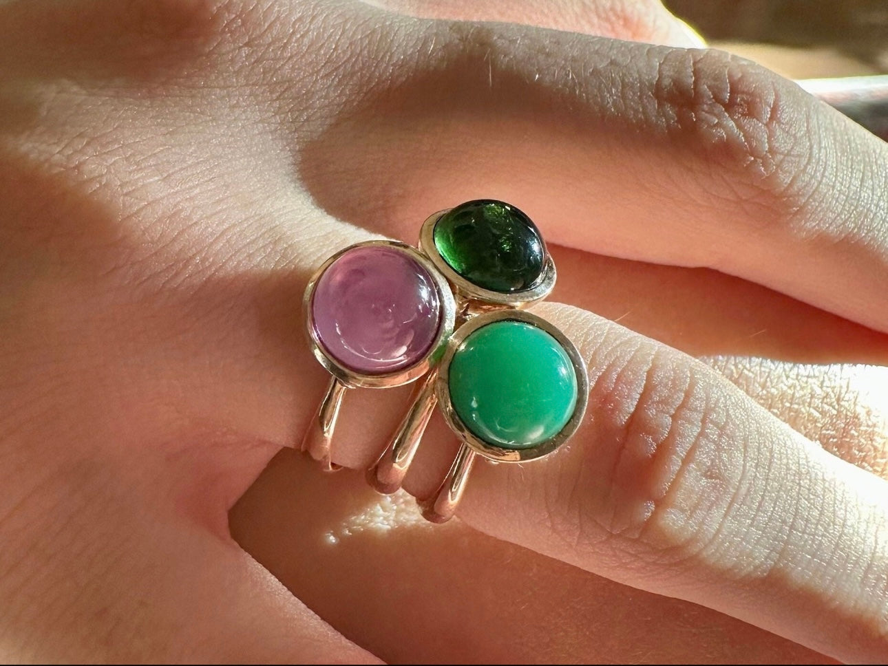 Green Tourmaline Round Cabochon