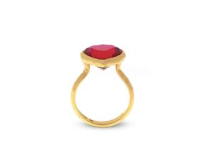 Simplicity Ruby Heart Ring