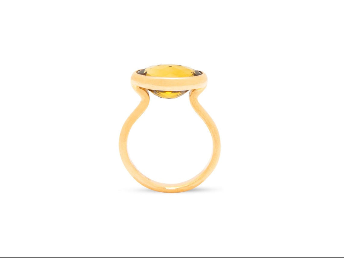 Simplicity Yellow Citrine Ring