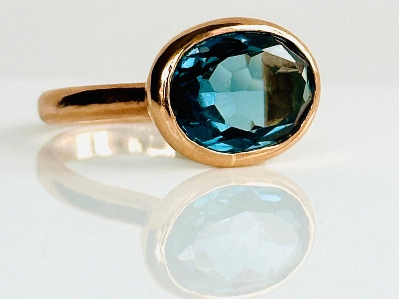 Simplicity London blue Topaz Ring