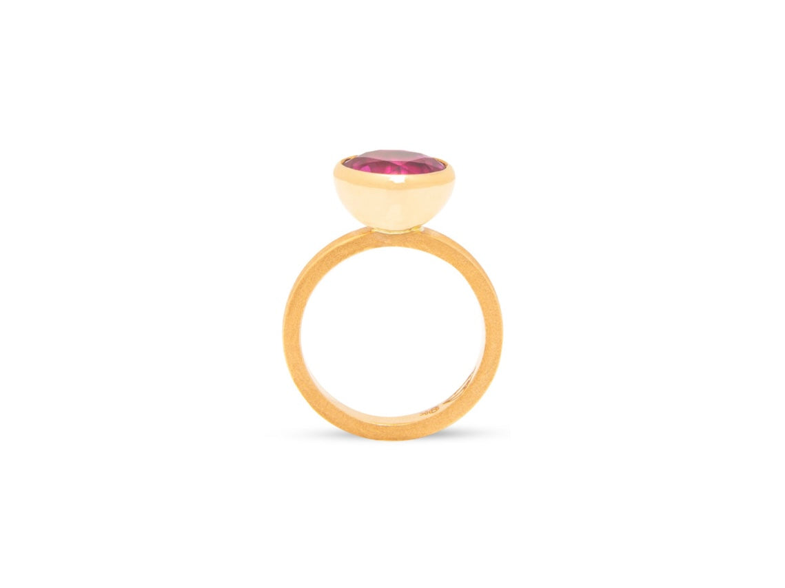 Pink Sapphire Medium Band Ring
