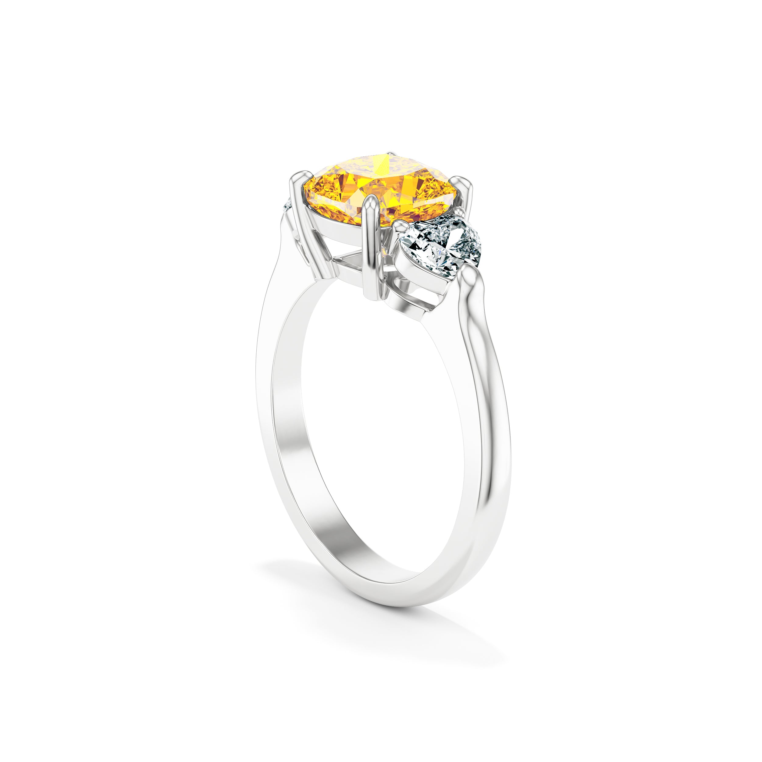 Tina 3.7 ct ყვითელი ბრილიანტის ბეჭედი