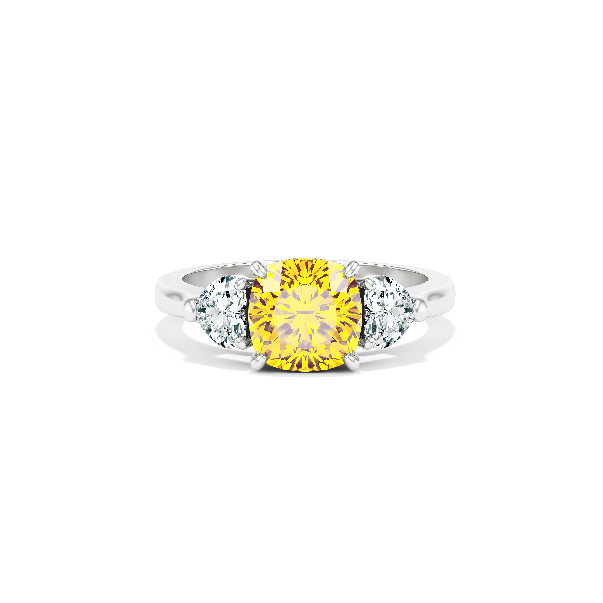 Tina 3.7 ct ყვითელი ბრილიანტის ბეჭედი