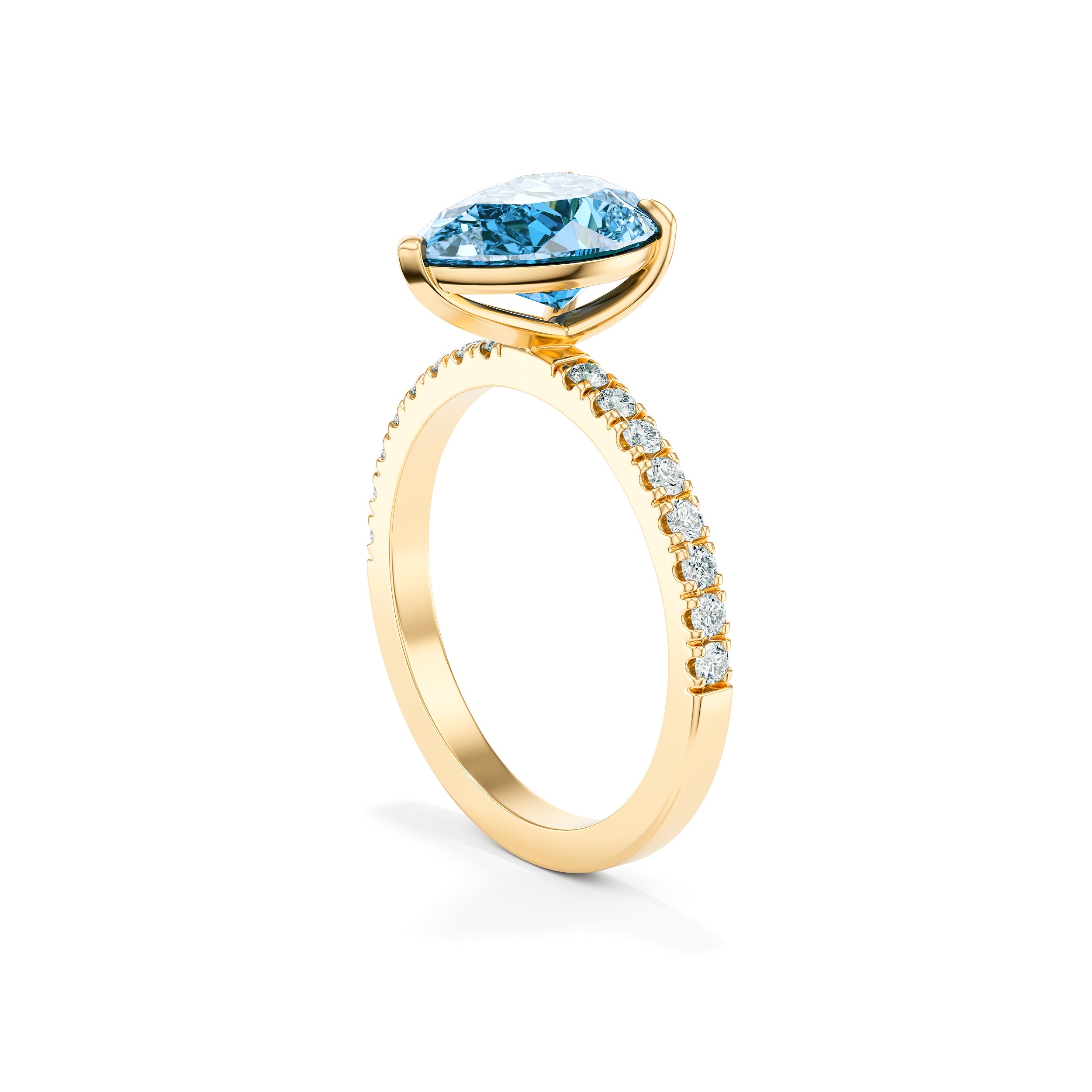 Blue Paloma Pavé 1.00 ct Engagement Ring