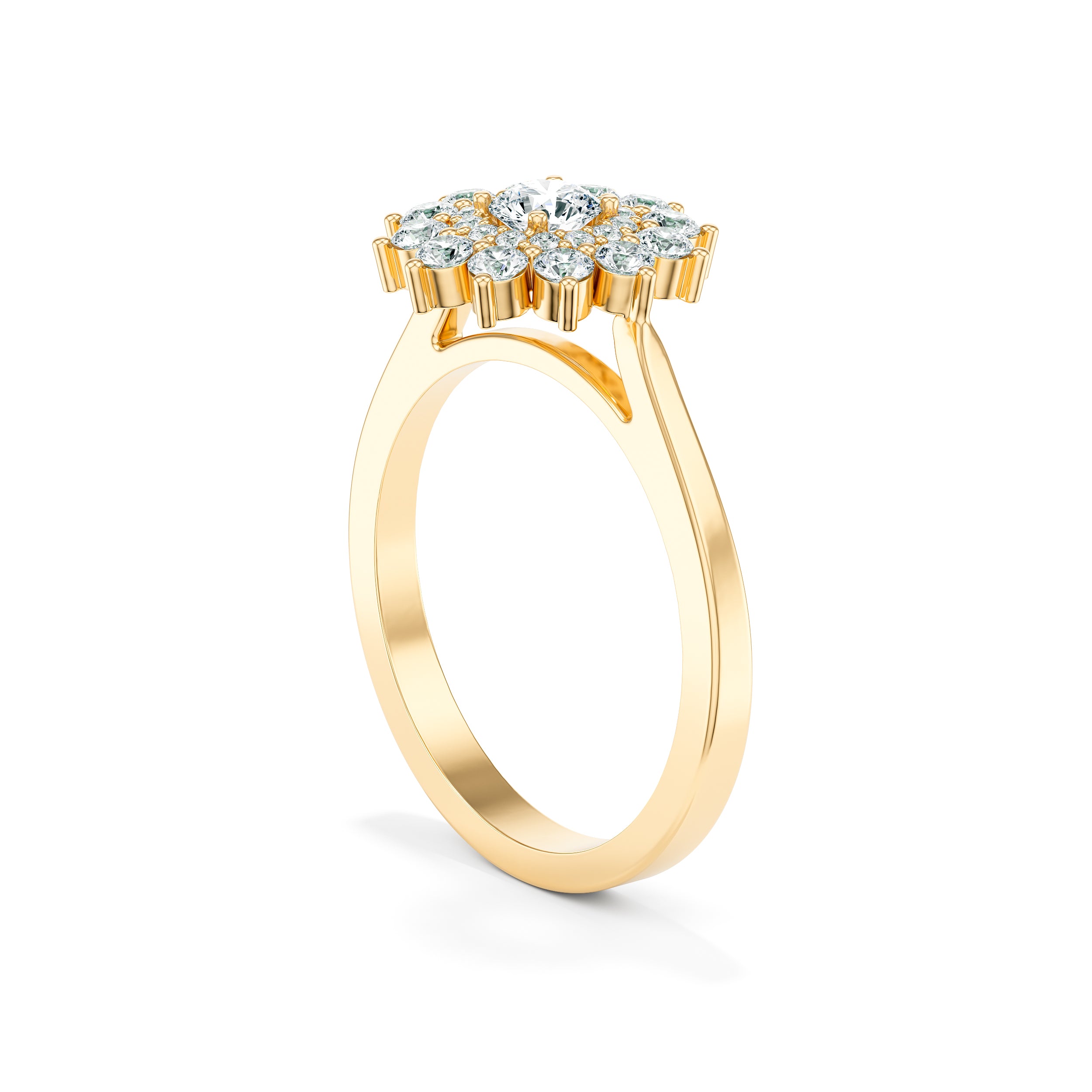 Snowflake Diamond Ring