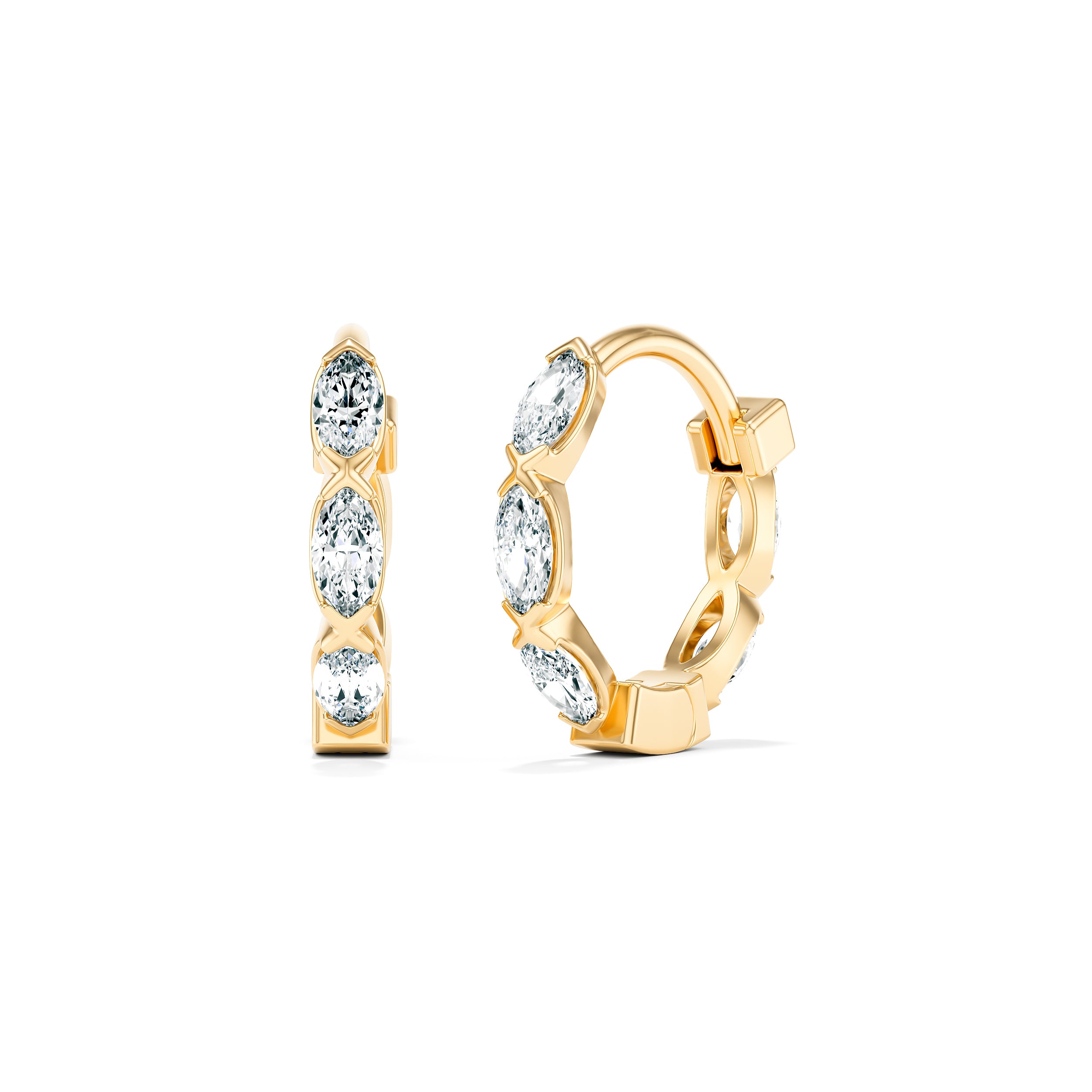 Huggie Diamond Earrings