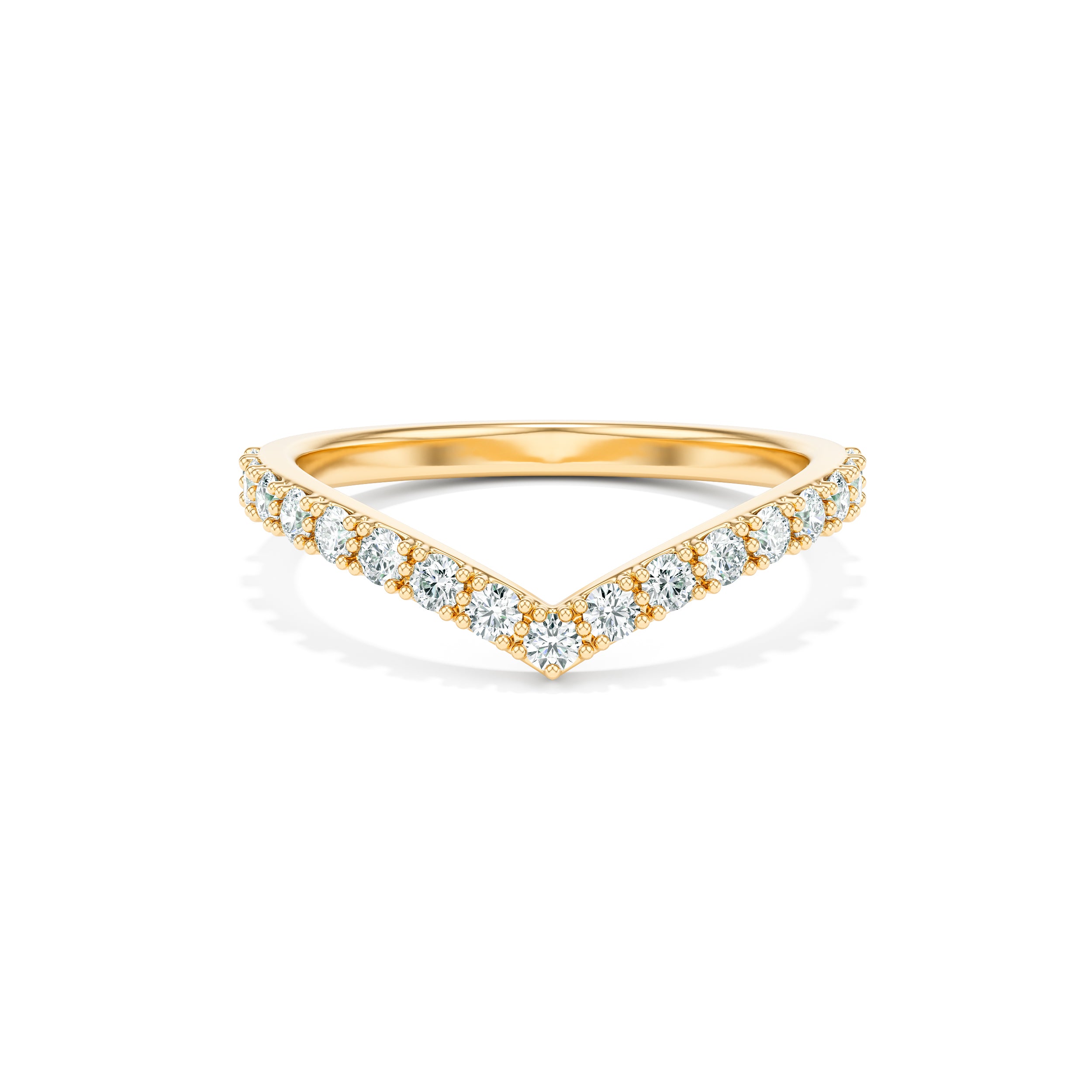 V Shaped Diamond Ring